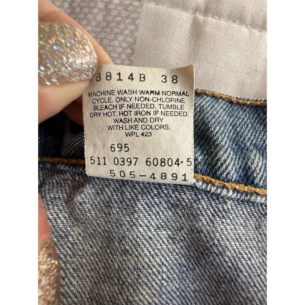 VTG 1997 Levi's 505 Regular Fit Jeans Mens 42x32 (40x30.5) Medium Wash Denim 90s - Picture 11 of 14